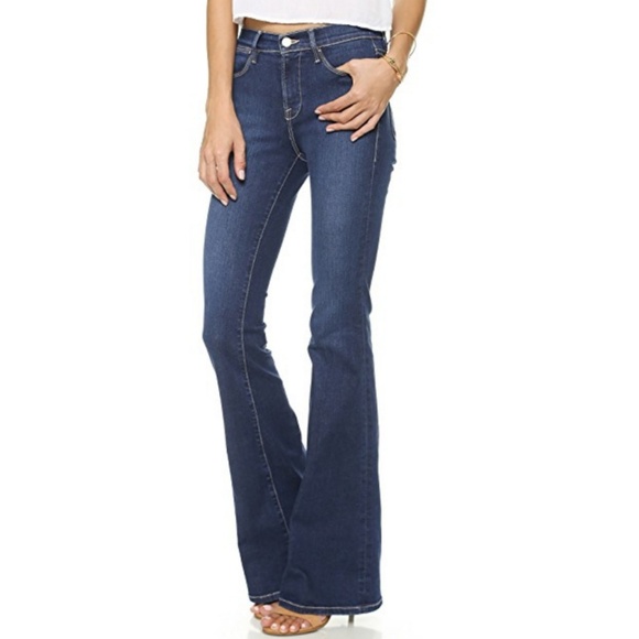 Frame Le High Flare Jeans Dark Wash 